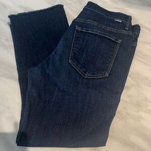 Mother Insider Jeans 30 Crop Step Clean Sweep .